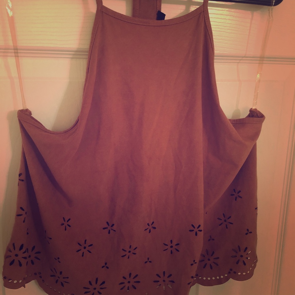 High neck spaghetti strap top